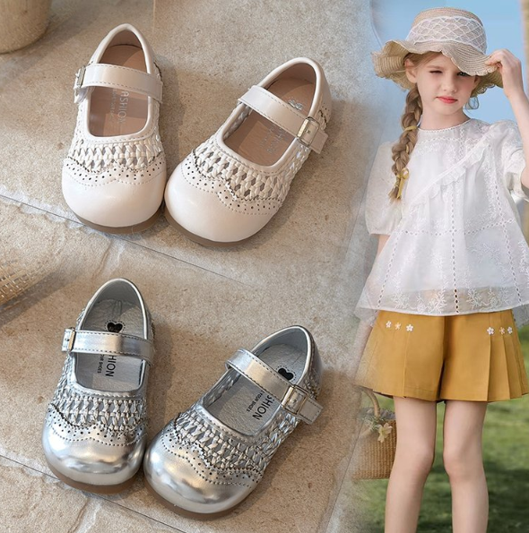 Printemps été coréen Style filles Hollow Out Sandales en cuir