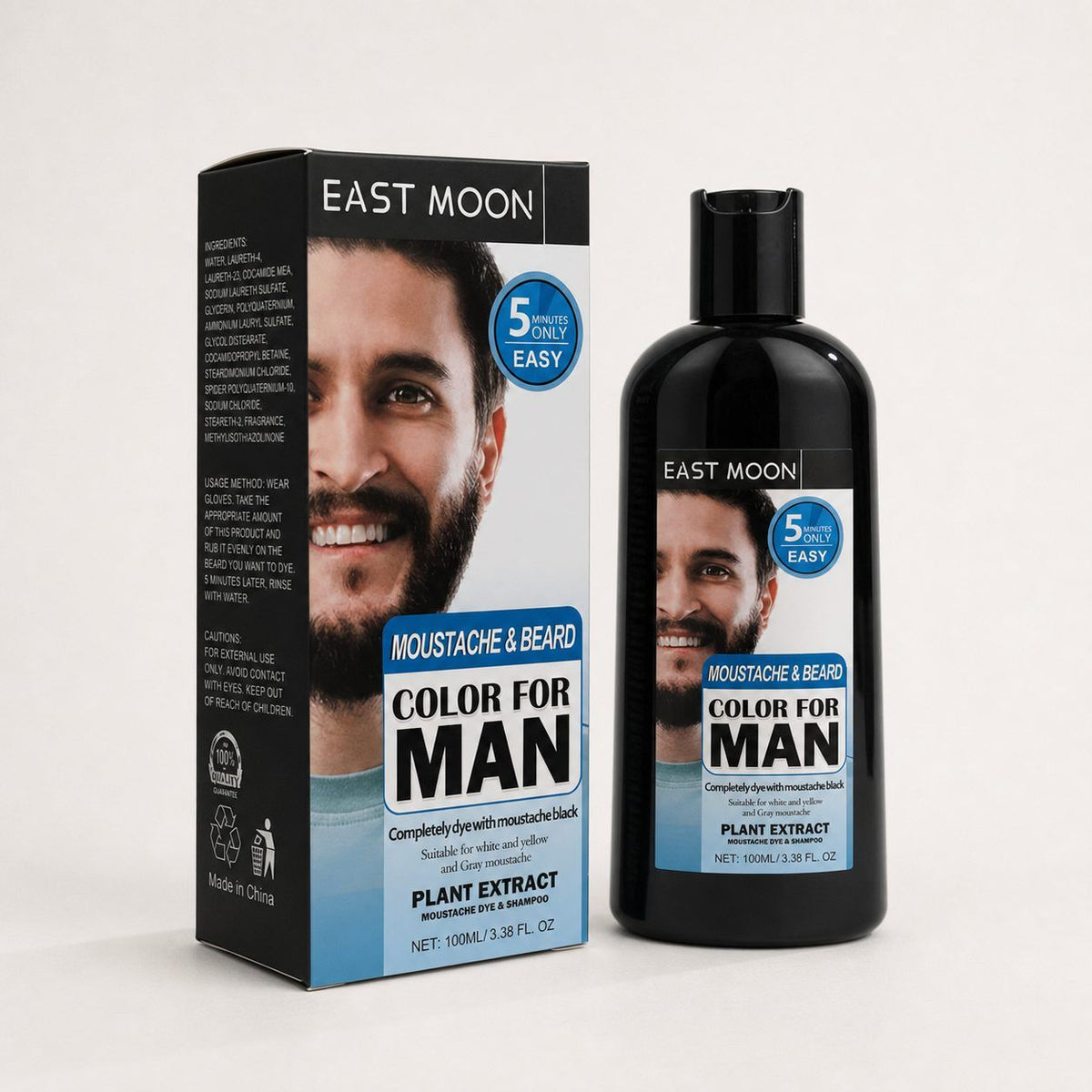 Shampooing de couleur des cheveux de la barbe de MOON EST