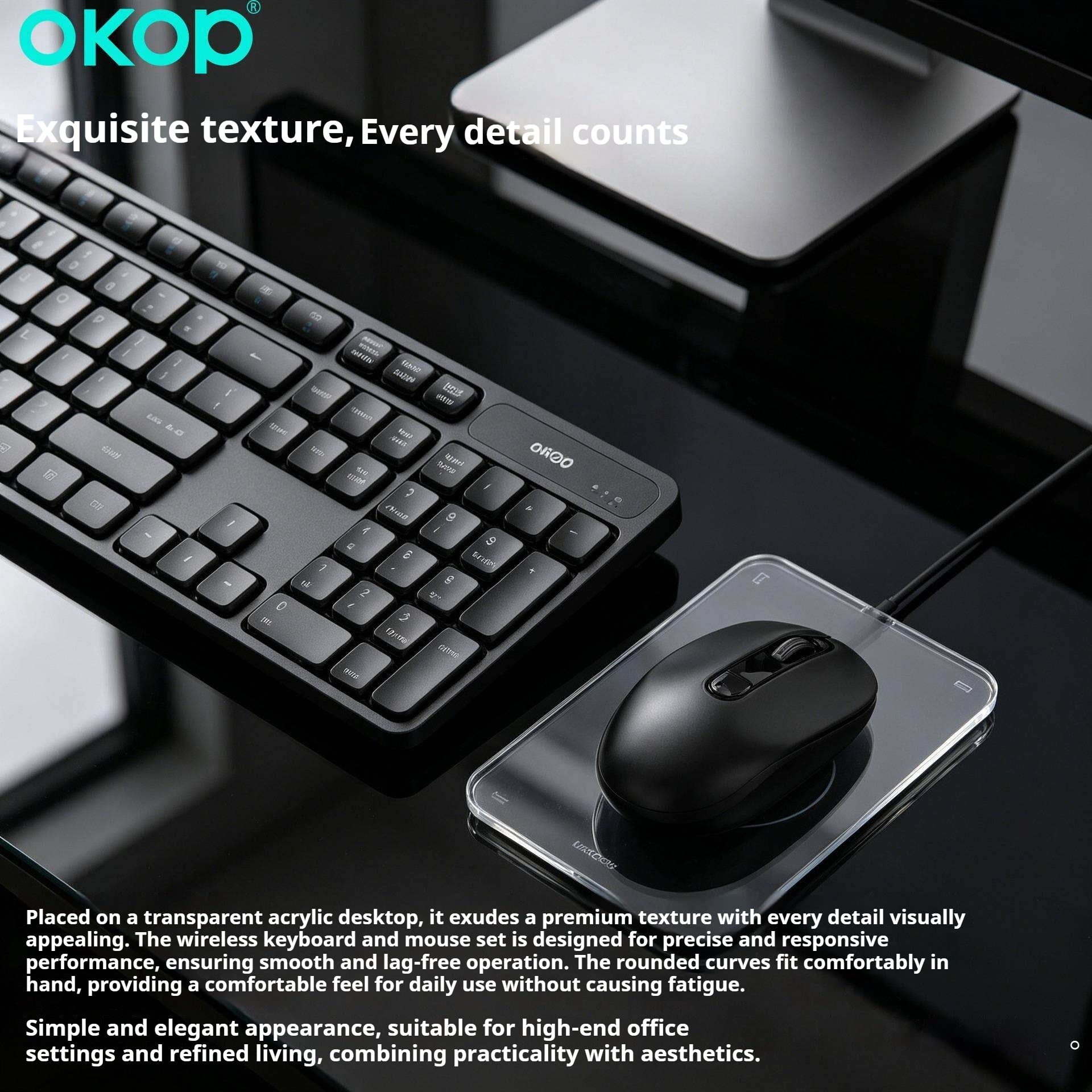 KP-J452 Meilleure vente de clavier filaire et de la souris Combo adapté pour le bureau de jeu et à la maison