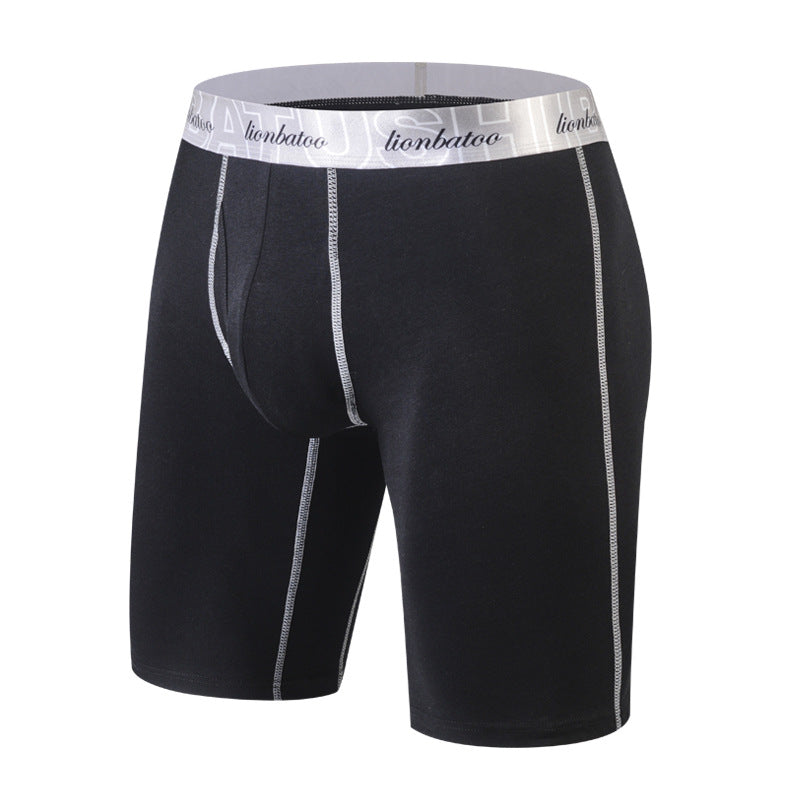 Sous-vêtements pour jambes longues pour hommes Coton Boxers pour jambes anti-friction