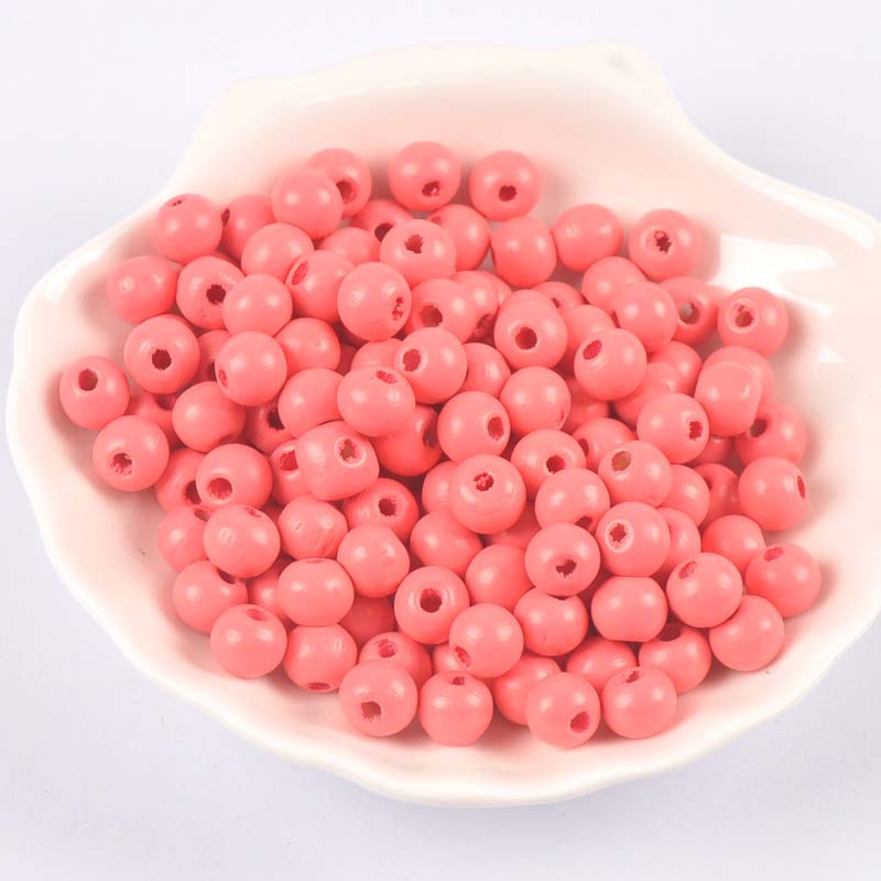 Accessoires de couleur de perles en bois