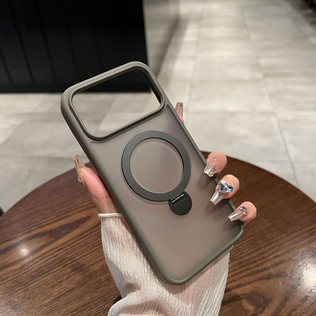 360 Rotation son magnétique à aspiration boîtier de téléphone cas de peau se sentant gelé