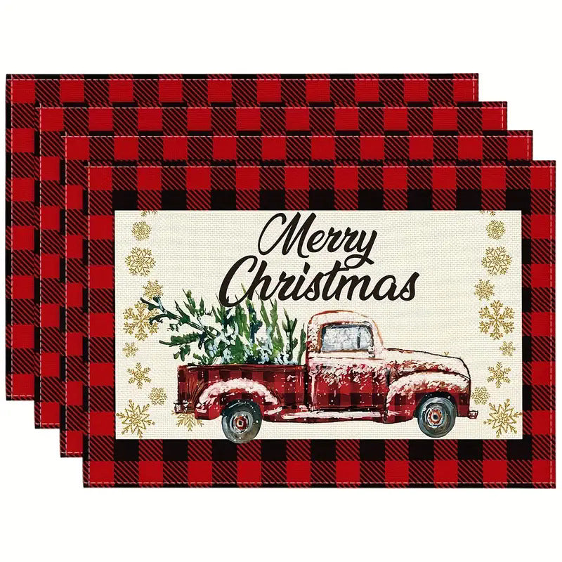 Fête de Noël Placemat Ustensiles de cuisine ménager