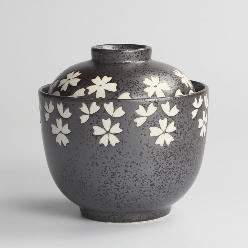 Bol de riz en céramique japonaise avec coupe de préservation de lard