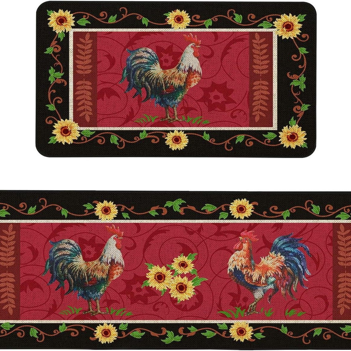 Rétro-style tapis de cuisine résistant aux taches Durable et facile à entretenir
