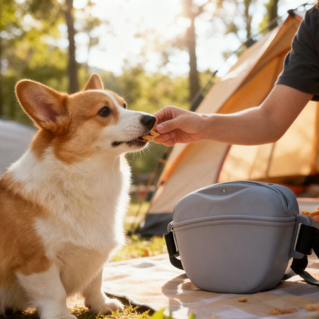 Sac d'entraînement pour chien portable en silicone