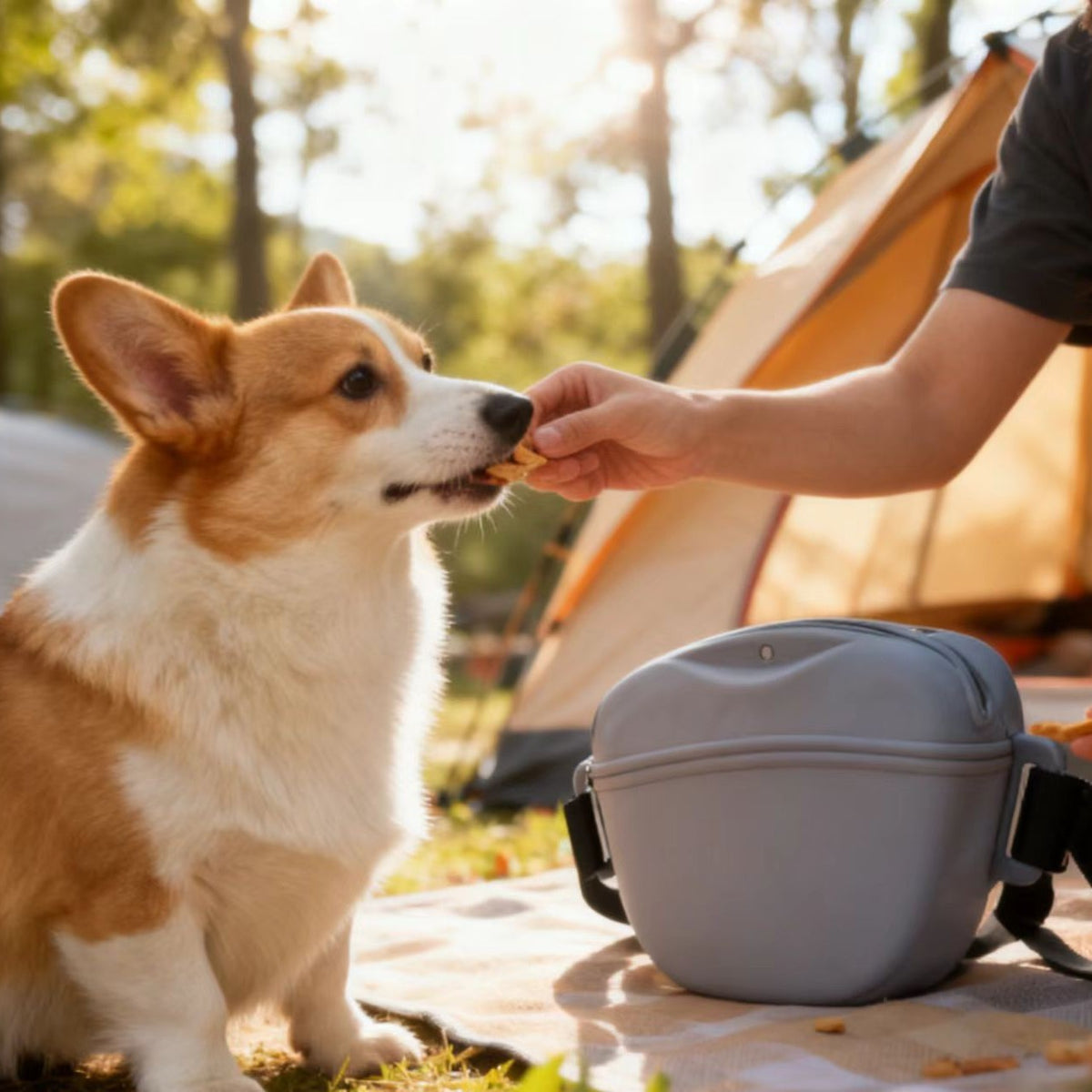 Sac d'entraînement pour chien portable en silicone