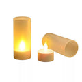 Rechargeable Yellow Flickering LED Candle Lamp