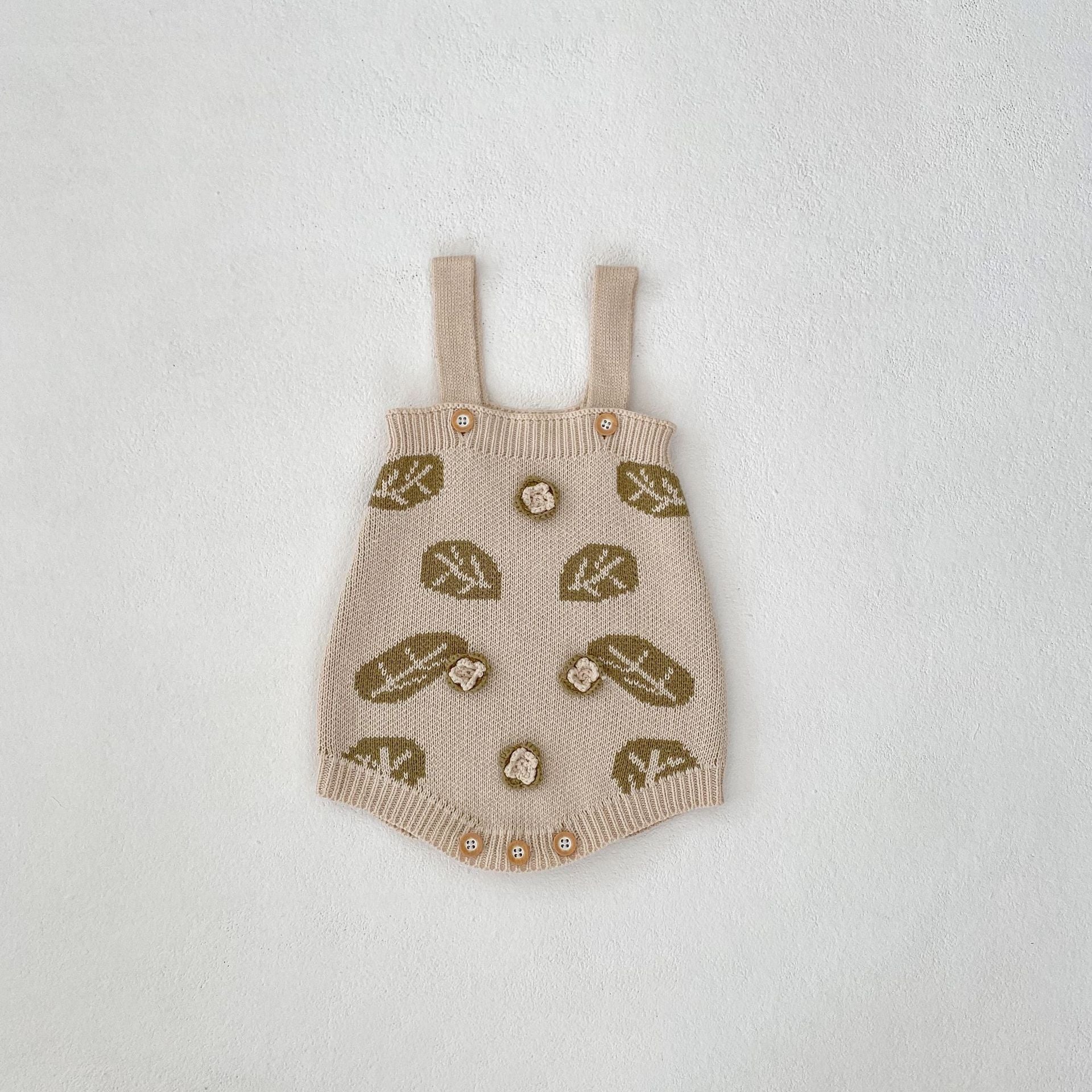 Ensemble de deux pièces de sweater pour enfants Leaf Jacquard