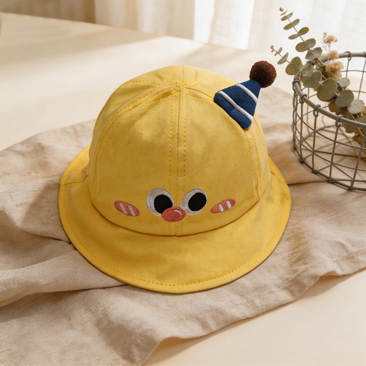 Décoration de Chapeau de fête brodé pour enfants dessin animé en couleur unie - Mignon et S