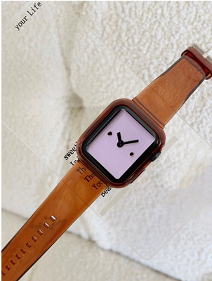 Marron transparent adapté pour Iwatch Watch Strap