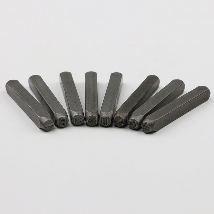 36PCS Nombres et lettres Suit Steel Word Code Joint en acier numérique