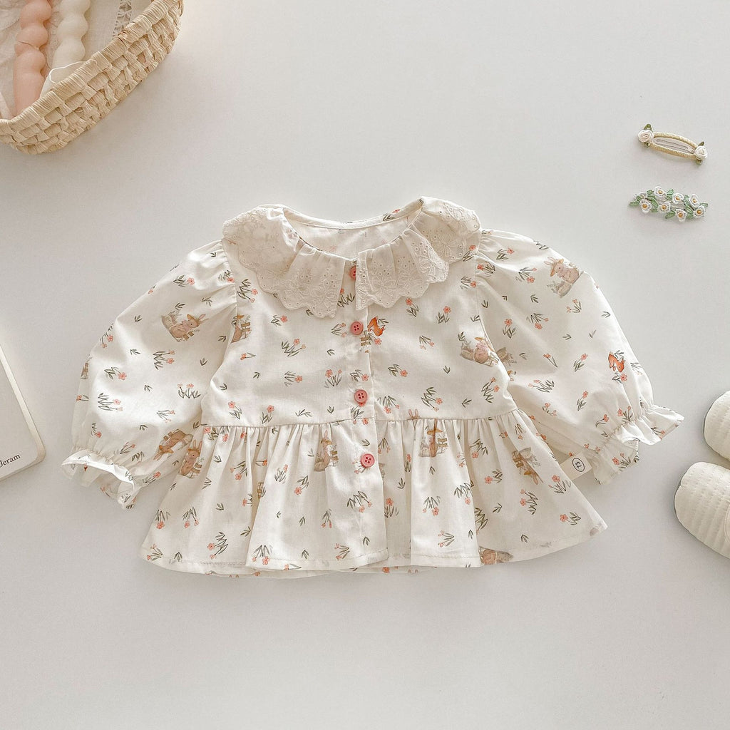 Bébé Saison Coréen Style Lapin Robe de Princesse Florale