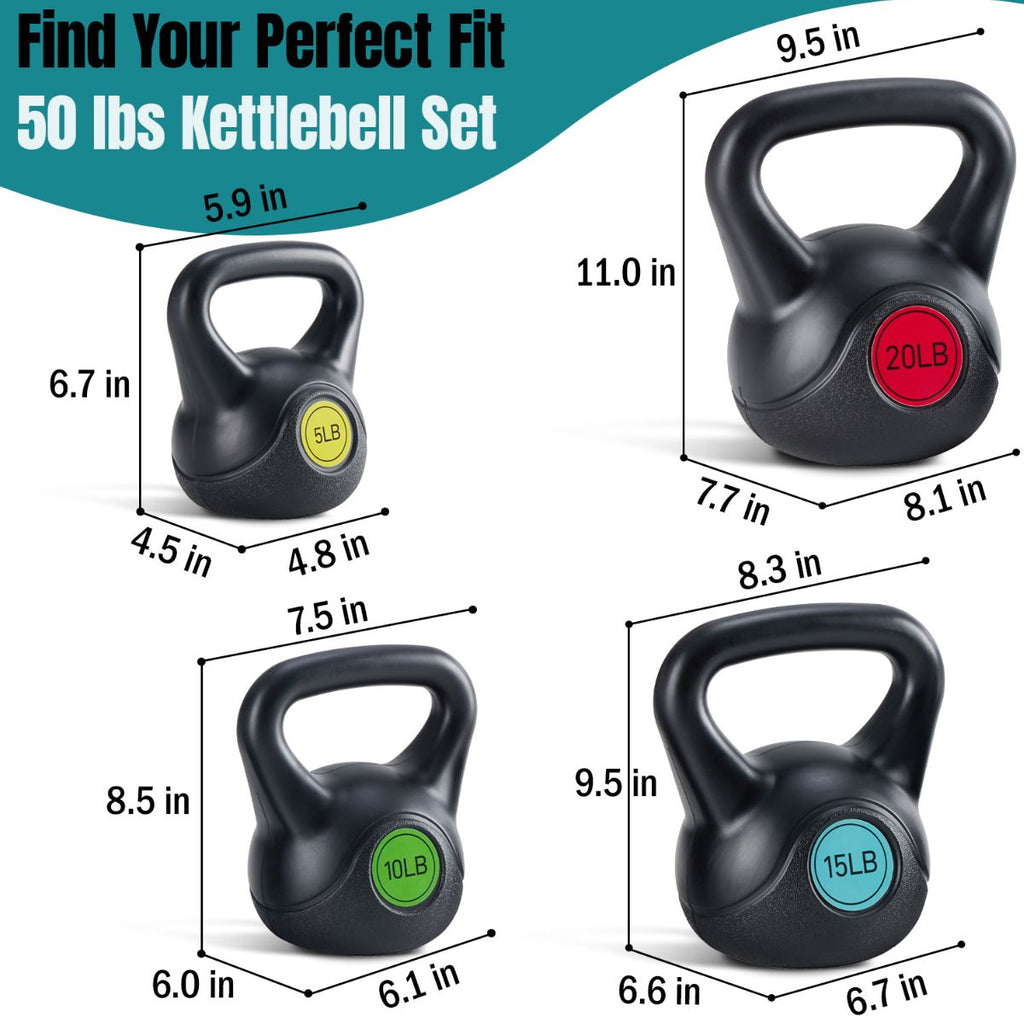 Ensemble de kettlebells durs
