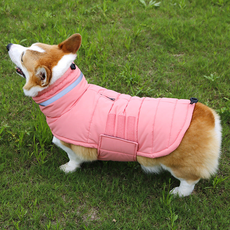 Manteau de chien Cold-Proof Warm Rain-Proof Vêtements de grand chien Corgi Vêtements Trench de chien