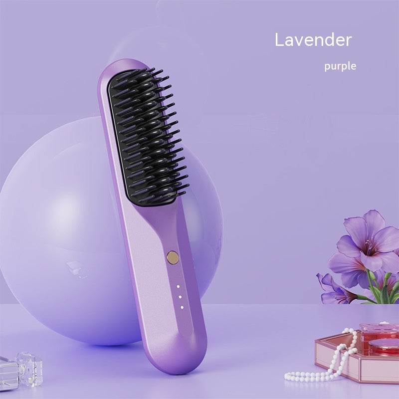 Comb droit sans fil Portable Quick-heating Charger directement les cheveux Comb droit