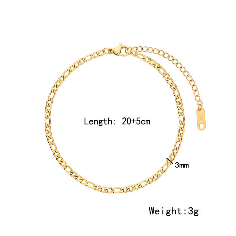 Anklet simple en acier de titane pour les femmes