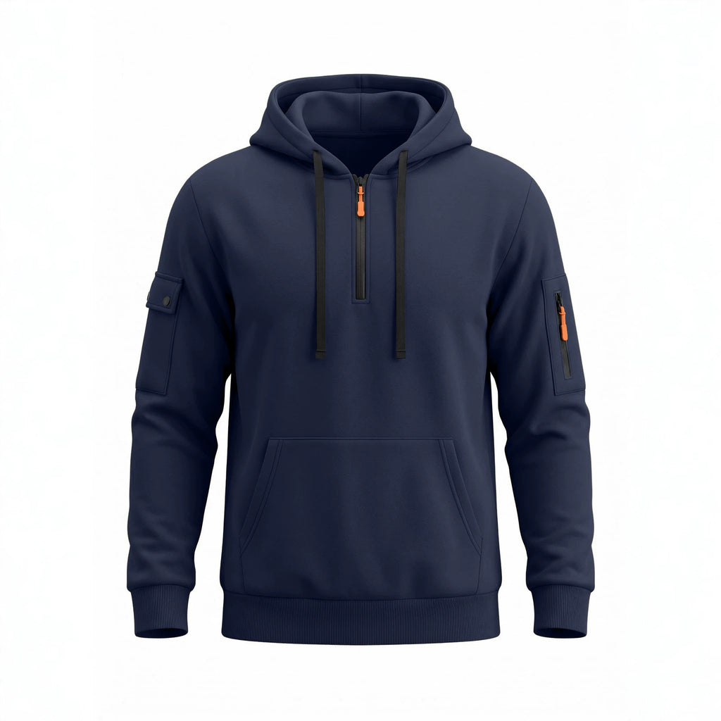 Homme Waffle-knit Henley avec poche de couleur contrastante