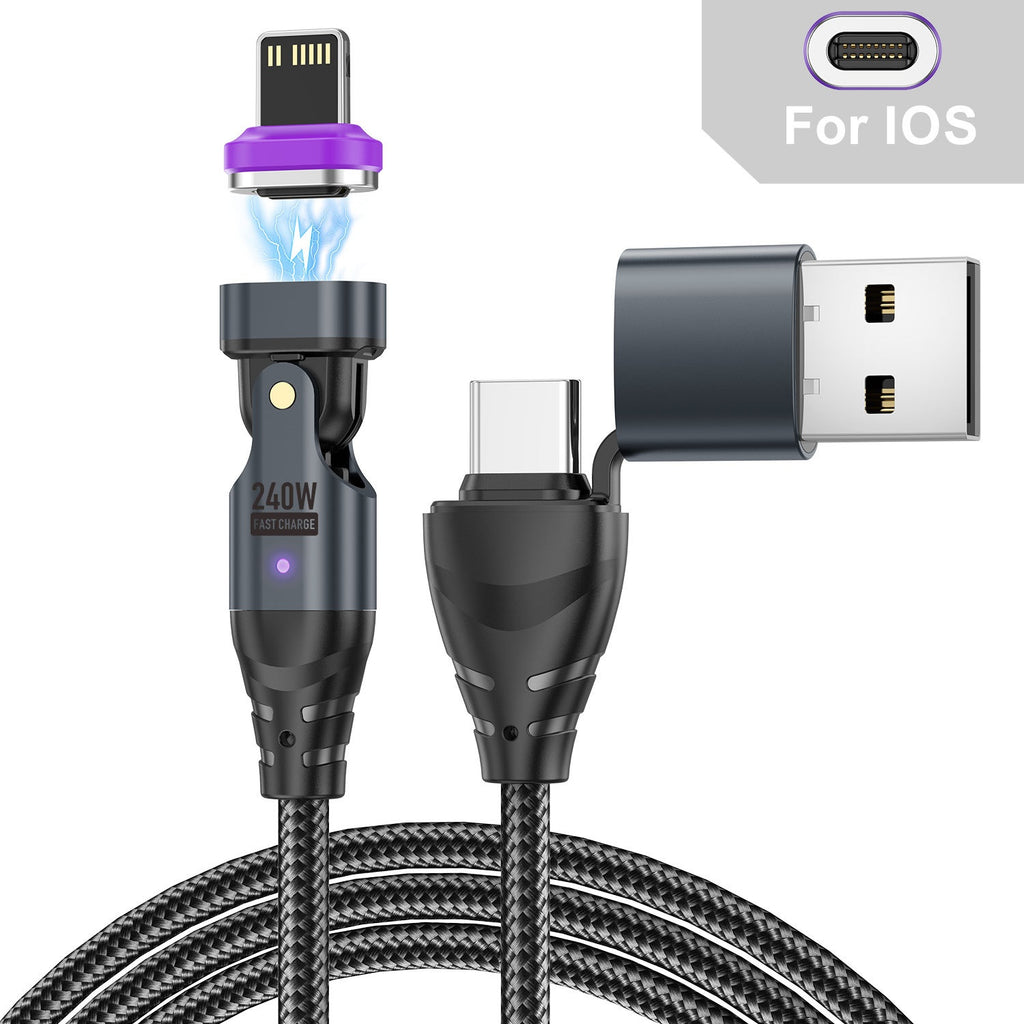 Câble de données magnétique de 240 W sur six en un