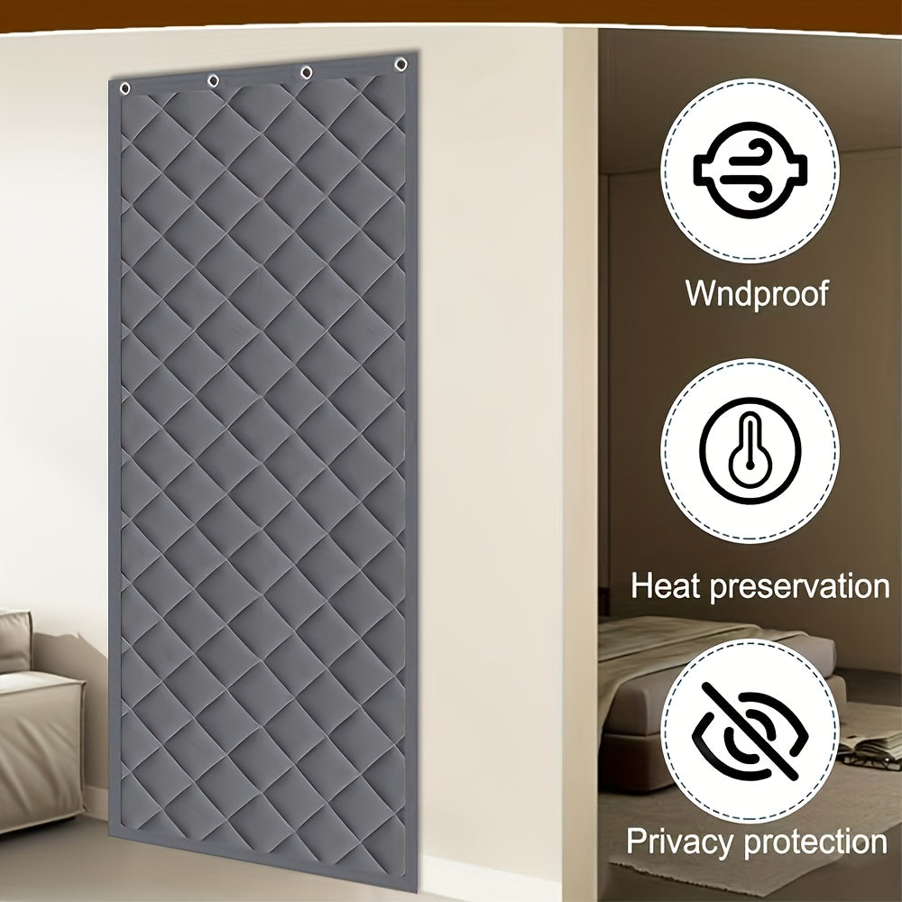 Insulated Oxford Door Curtain, Magnetic Seal