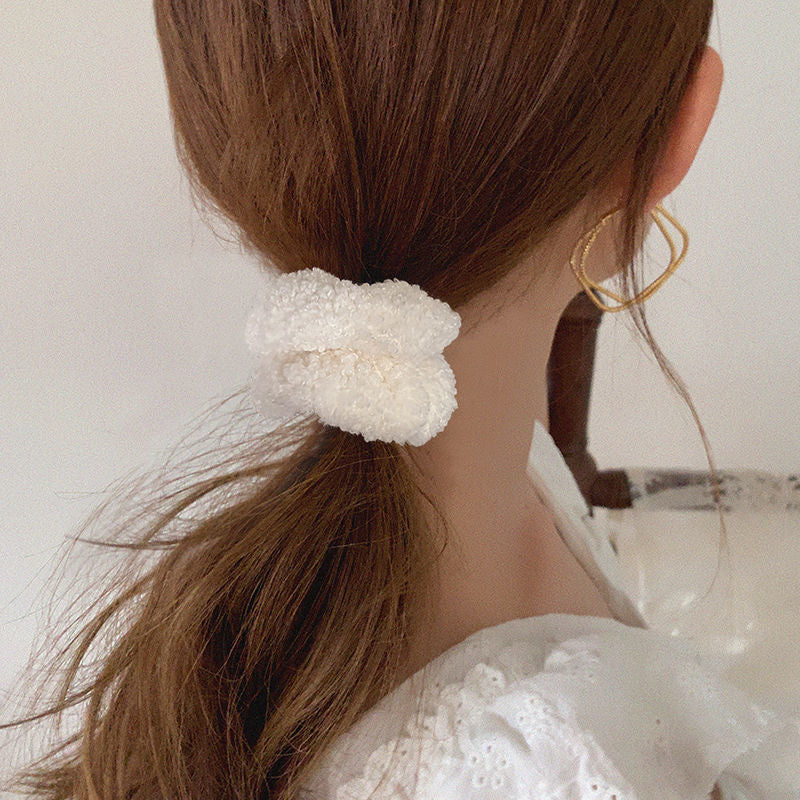 Autumn And Winter Plush Large Intestine Hair Ring Internet Celebrity Lamb Hair Ring Coréen