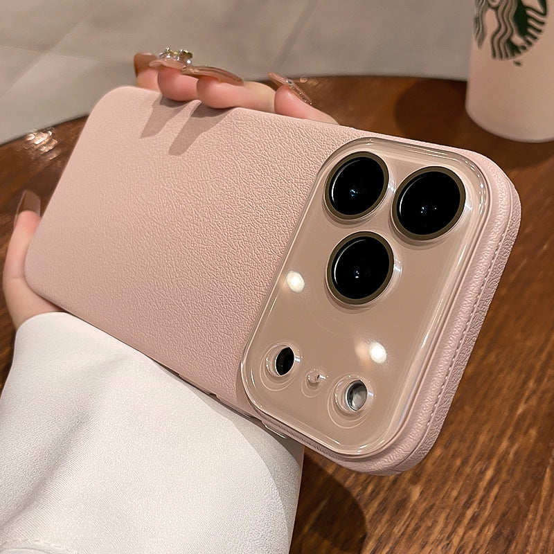 Étui de téléphone tout compris résistant aux éclaboussures avec finition lychee