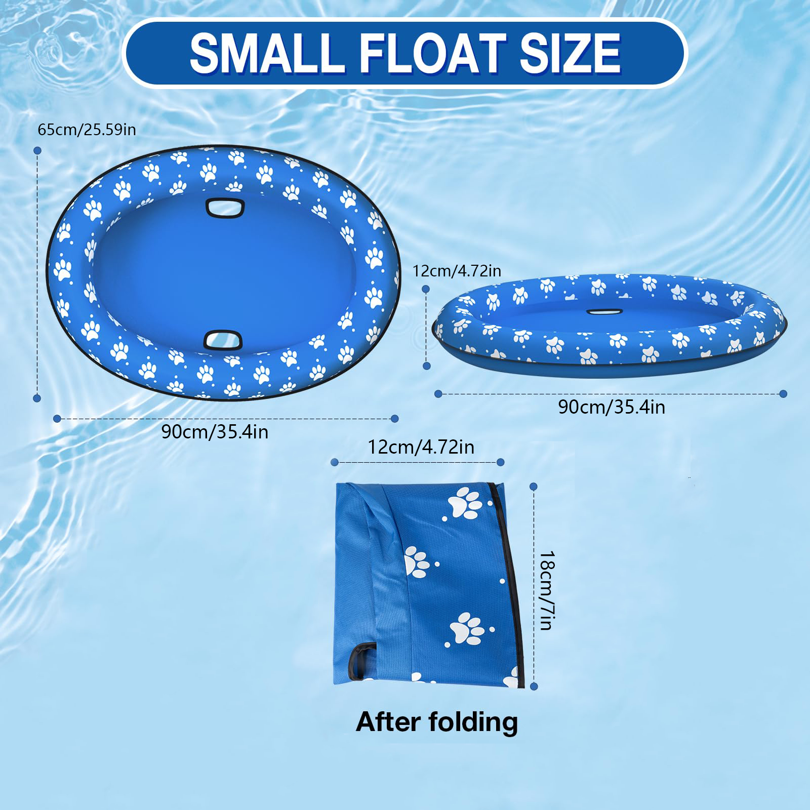 Raft de flottaison de chien souple pour chien - Float de natation gonflable pour chien pour l'été