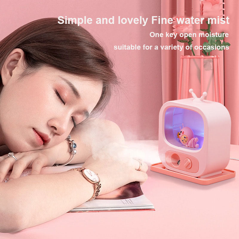 Creative Home Desktop Small TV Shape Humidifier Atmosphère Lumières