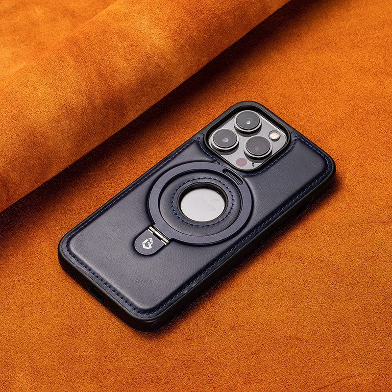 Applicable 16ProMax Magnetic Bracket Phone Case Business Leather Case Protection Case