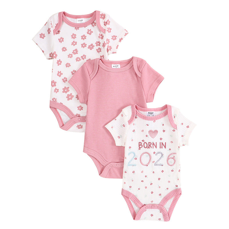 Cartoon Embroidered Rompers for Babies and Toddlers
