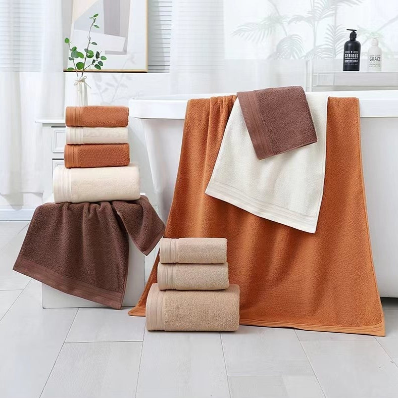 Ensemble de serviettes de bain en coton pur 6 pièces Ensemble de serviettes de bain tout coton
