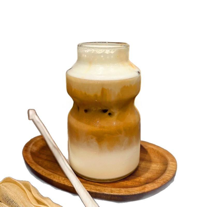 Coupe d'eau haute-borosilicate rétro transparente résistante à la chaleur