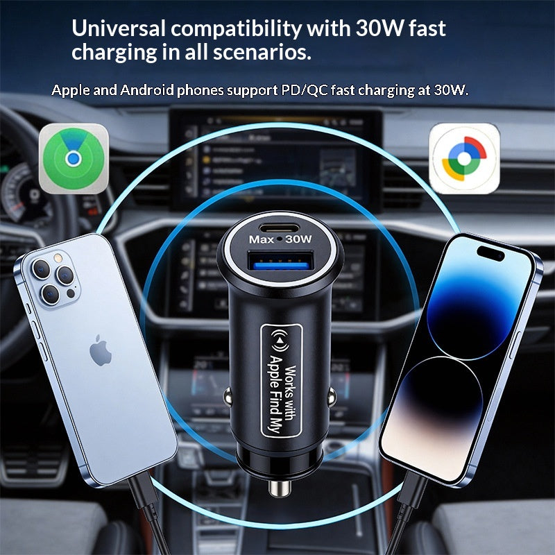 Chargeur de voiture anti-perte à double port multisystème