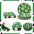 40 serviettes avec motifs de soccer et 40 plaques avec motifs de soccer