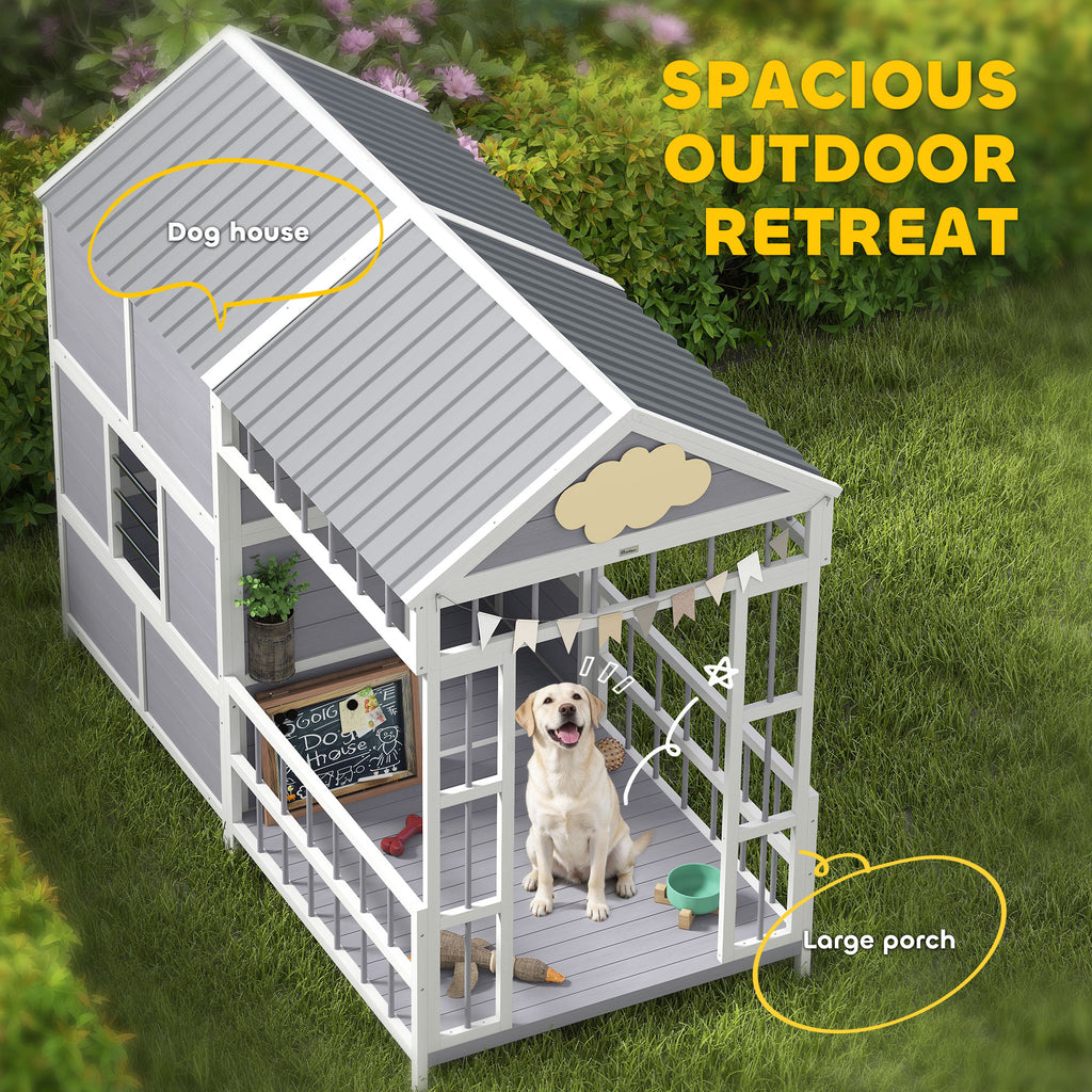 79"L Grande maison de chien en plein air