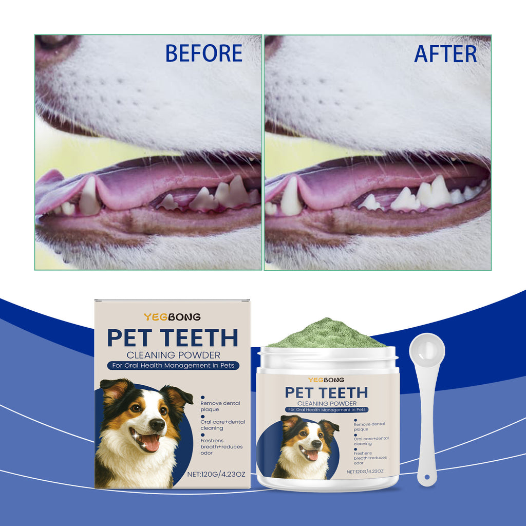 Poudre de nettoyage de dents de chien