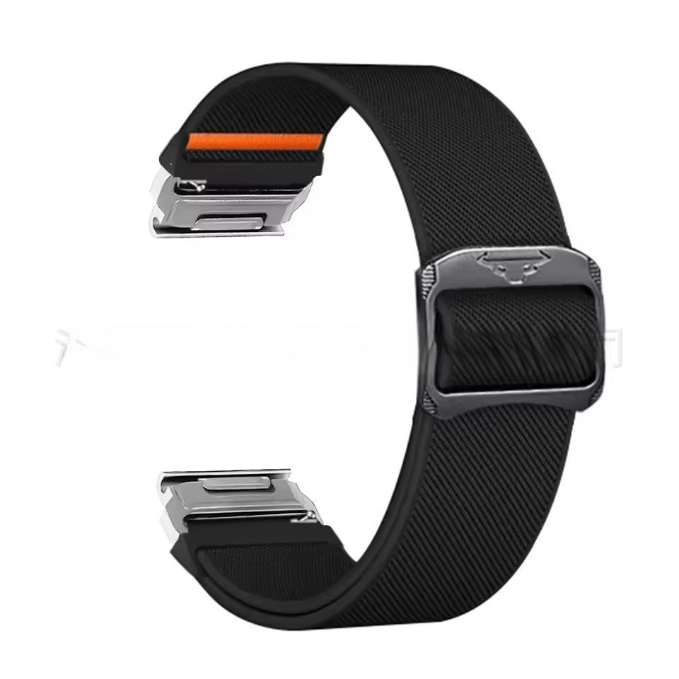 Elastic nylon bracelet with cow's head
