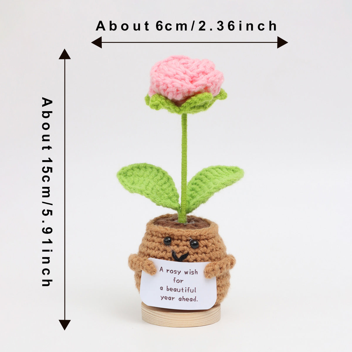Crochet fait main romantique en forme Pot de fleurs ornements