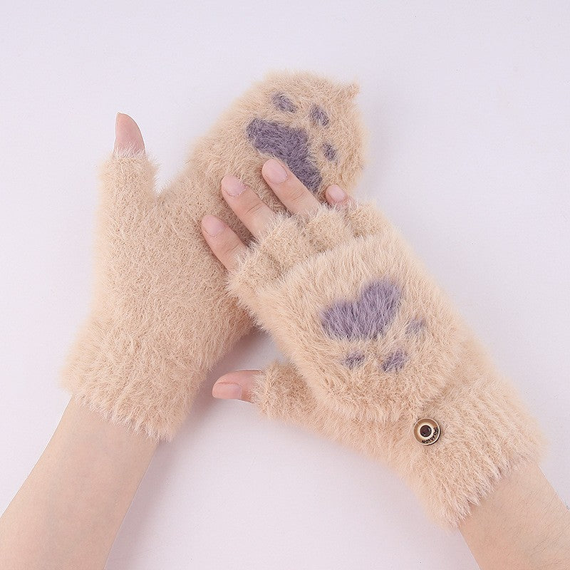 Gants de griffe de chat à moitié pointu