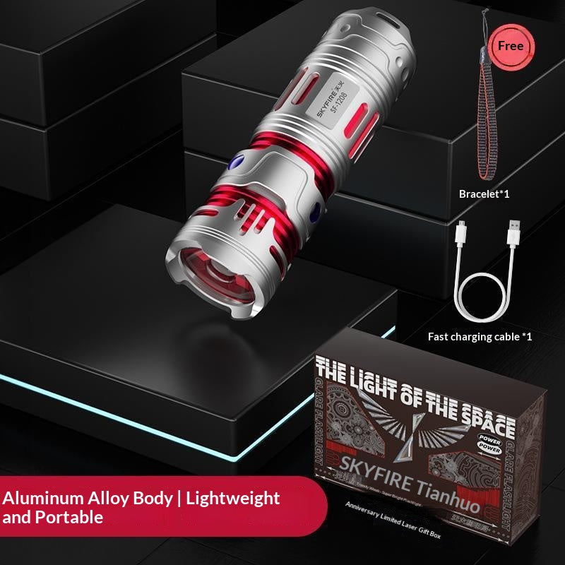 Super lumineux extérieur longue portée portable mini petite maison étudiante utilisation petite lampe de poche