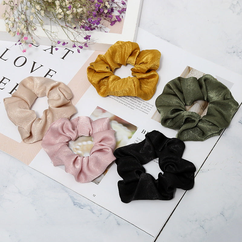 Sweet and Girly Solid Color Large Intestine Hair Anneau Headwear