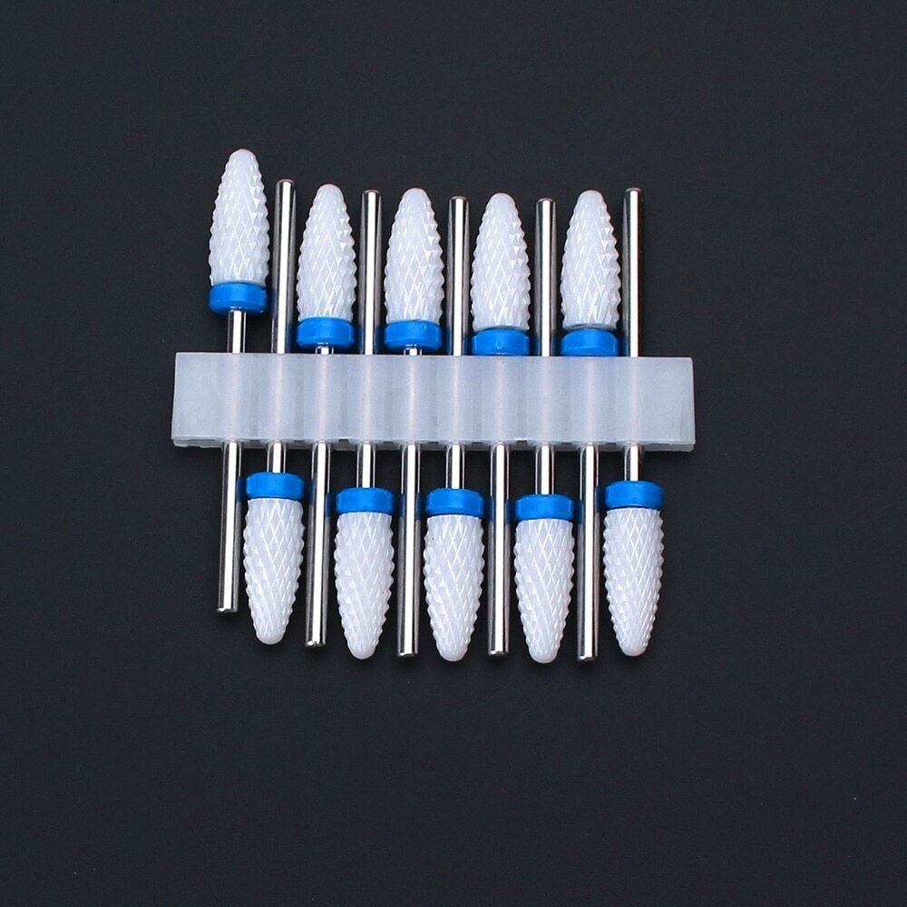Ensemble d'outils de perceuse à ongles en céramique 10 pièces