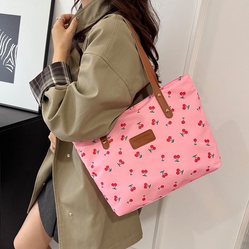 Sac de navette frais et détendu Floral pour femmes Grande capacité