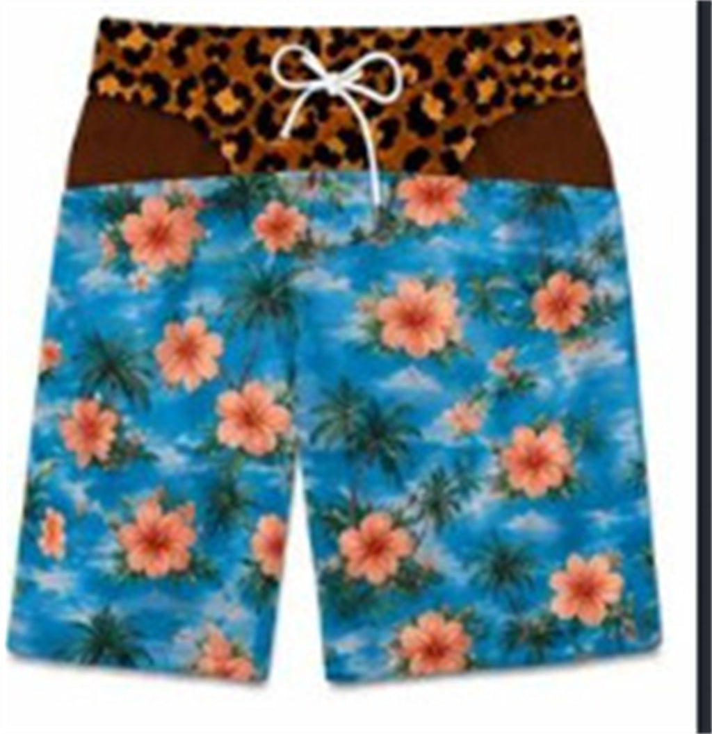Short casual respirant imprimé homme