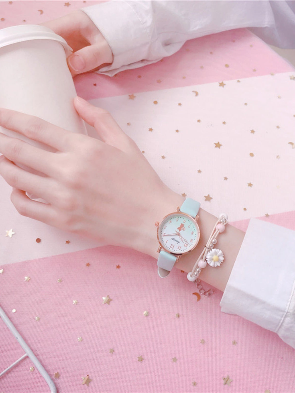 Montre pour enfants analogique de style coréen