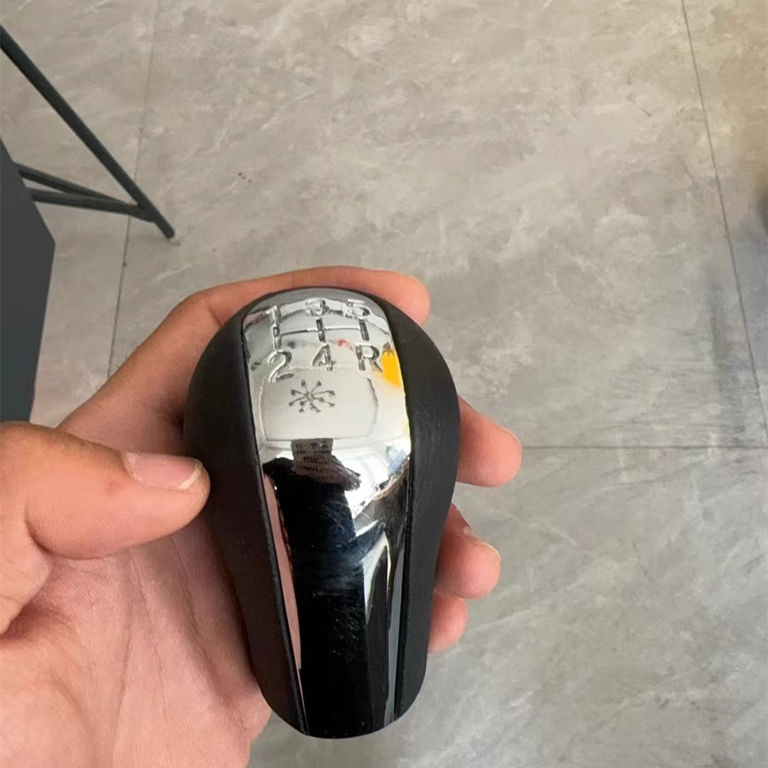 Électroplaqué en cuir noir Gear Head Handball Speed Rod