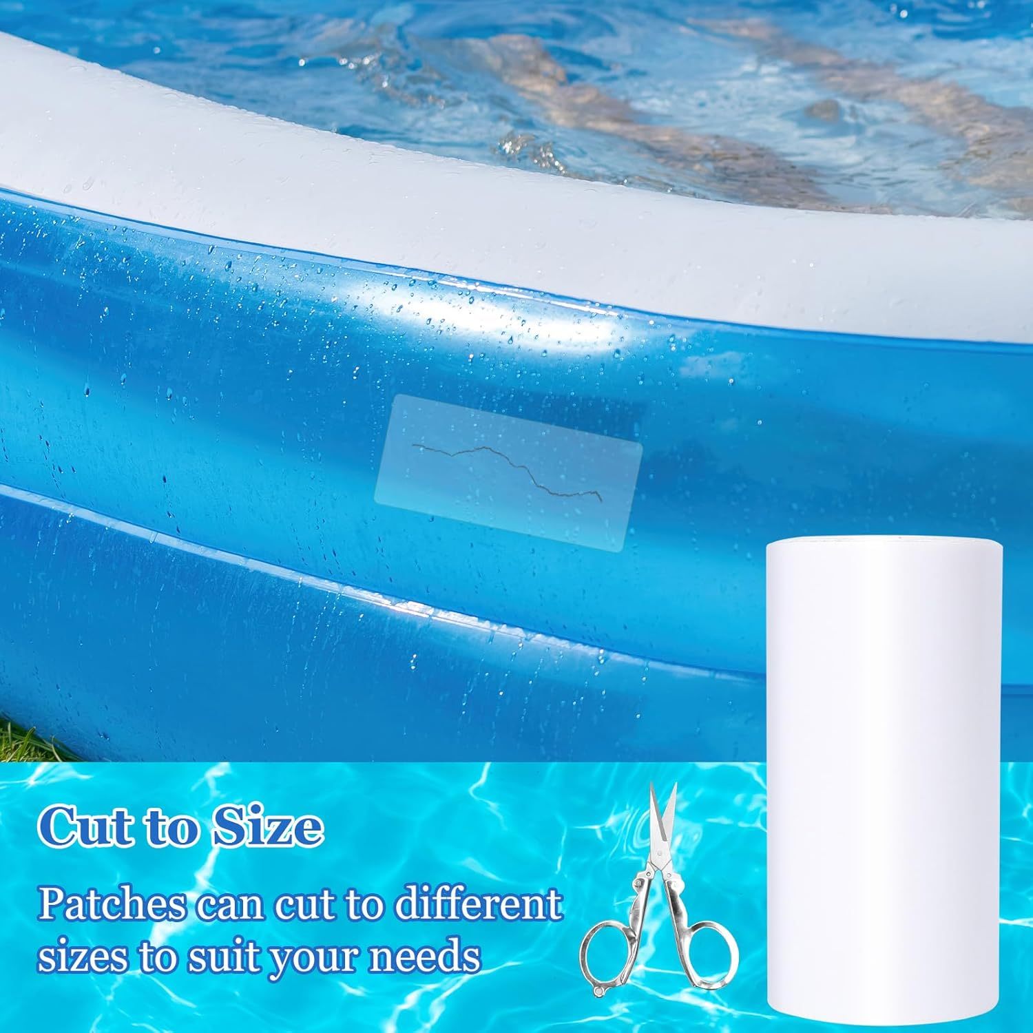 Kit de réparation de piscine – Ensemble complet avec ruban sous-marin