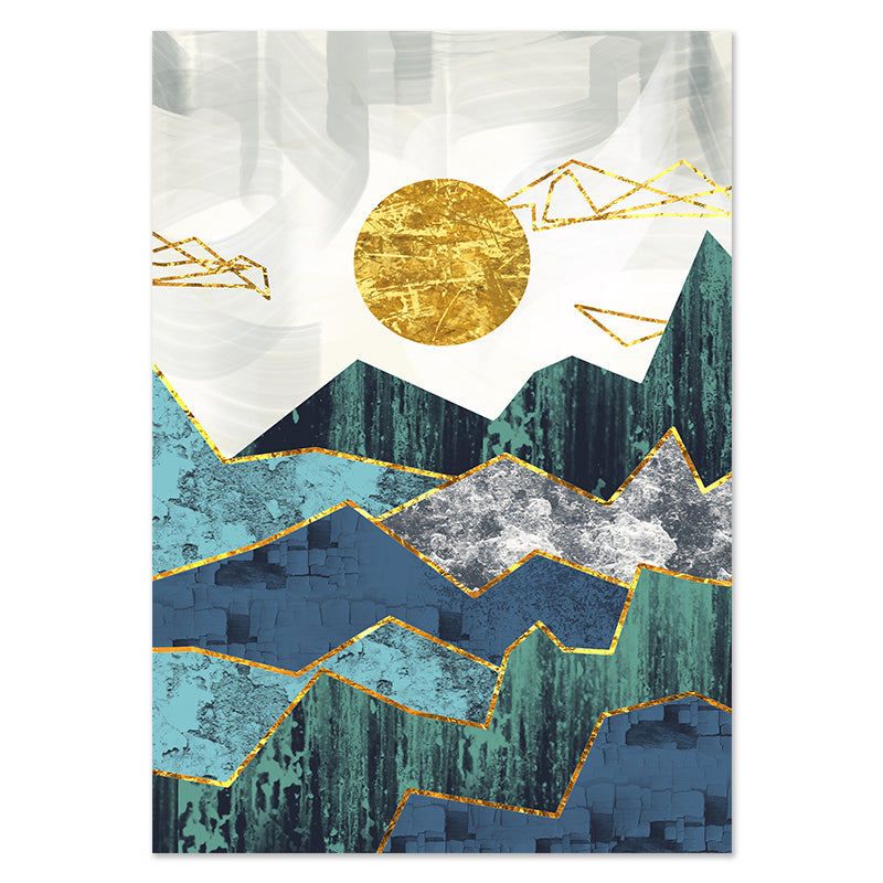 Nordic Abstract Geometric Mountain Paysage Wall Art Toile Peinture Poster
