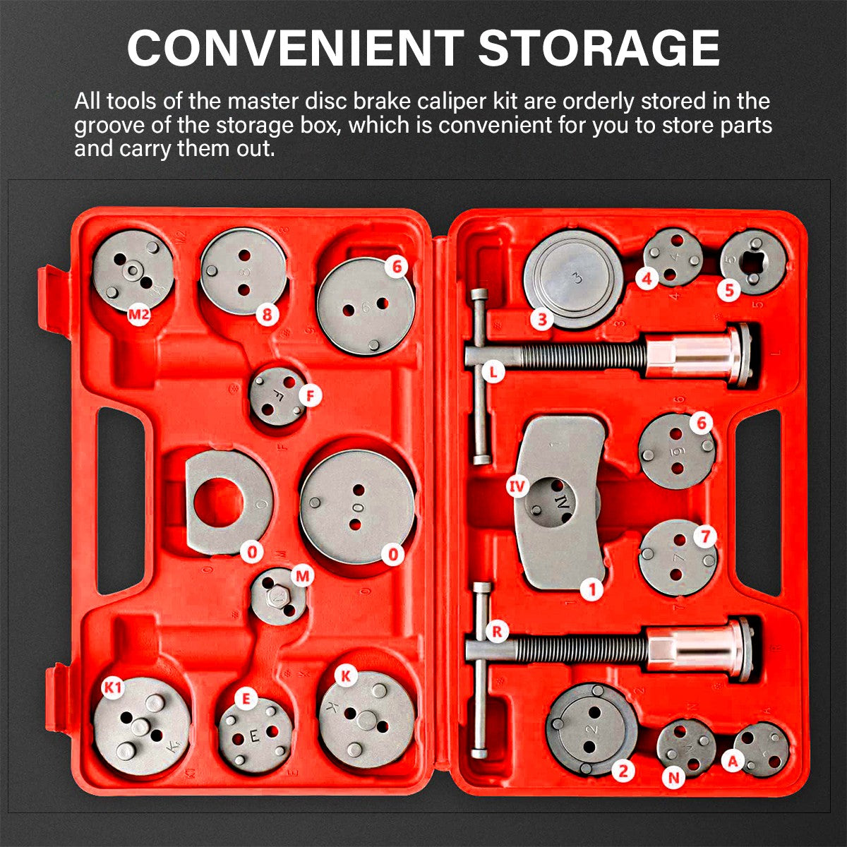 23x Ensemble d'outils de recul du vent de frein à étrier à piston de voiture universelle
