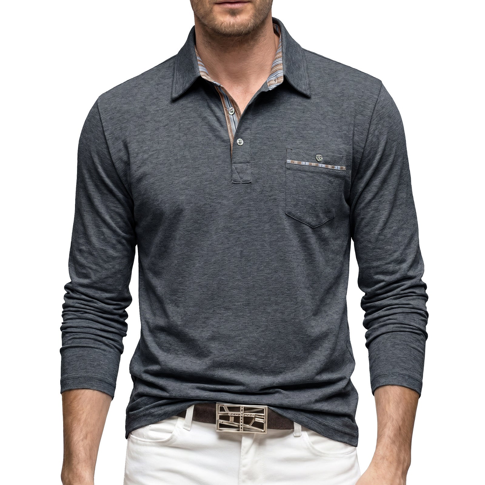 Polo Shirt avec une poche en flap disponible en grandes tailles pour les vêtements d'affaires